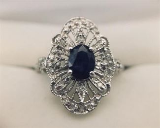 Sapphire and Diamond Ring https://ctbids.com/#!/description/share/225555