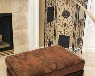 Tapestry ottoman