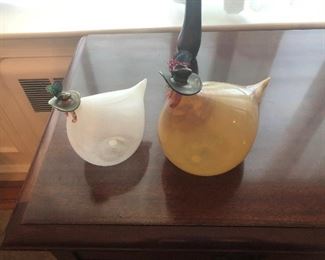 GLASS ROOSTERS- SIGNED