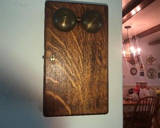 ANTIQUE WALL TELEPHONE- CASE ONLY
