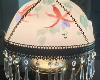 Vintage Hanging Lamp with Prisms 