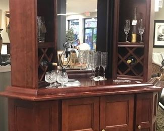 This is a corner bar, literally!  Great to save space