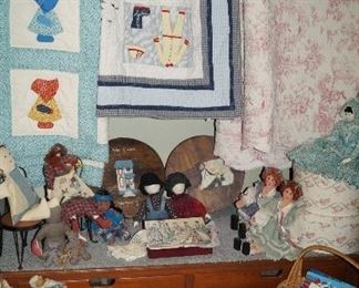quilts and dolls,