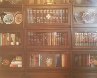 sectional wood library (to much light on photo, sorry)