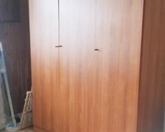 2 wooden standup cabinets