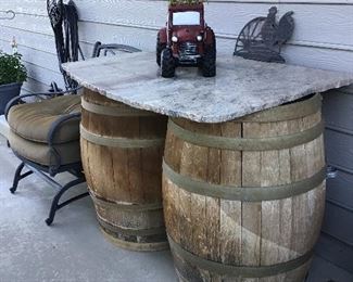 Wine barrel bar 