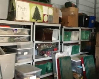 Christmas bins filled 