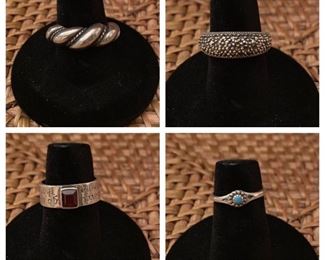 Sterling Rings Assorted Sizes