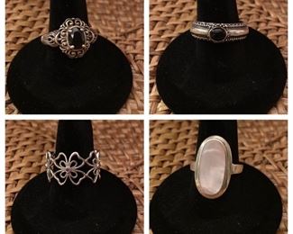 Sterling Rings Assorted Sizes