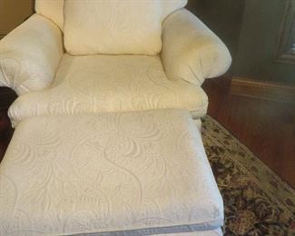 Traditional Club Chair Tone on Tone White Custom Fabric
Century Furniture Company
