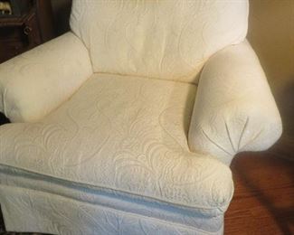 Traditional Club Chair Tone on Tone White Custom Fabric
Century Furniture Company
