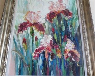 "Floral of Irises" on Canvas
