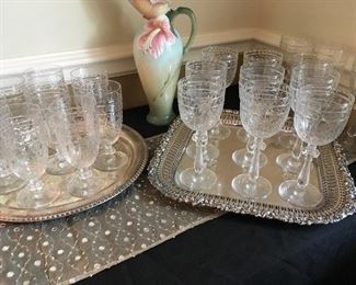 Fostoria Crystal Goblets set of 12
Fostoria Crystal Ice Tea set of 8
