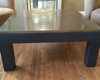 Modern Style Copper Top Cocktail Table
