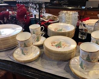 Selection of Mikasa "Merry Christmas" Bone China