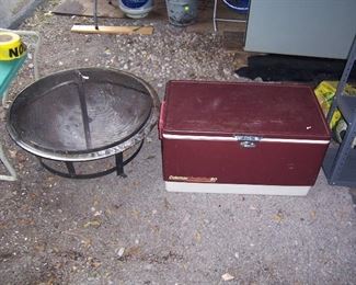 FIRE PIT AND COOLER