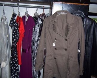 DRESSES, COATS, LEATHER COAT