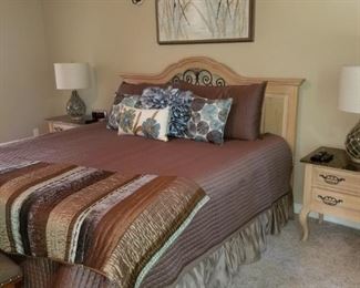 Thomasville bedroom suite includes 2 nightstands, headboard, dresser w/mirror and armoire (mattress set not included)