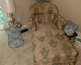 Chair with ottoman