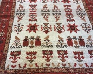 Vintage Danish rug, 5'x7'; Native American rugs; oriental rug, 100% wool, made in India