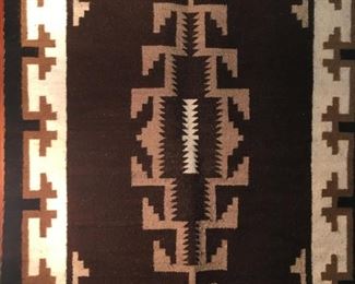 Geometric rug by Ina Begay; acquired at Shipwreck Trading Post, Shipwreck, NM. Very good condition.