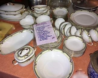 Two sets (different patterns) of beautiful Epiag china, Czechoslovakia: 72-piece set including several serving pieces; 65-piece set, including serving pieces