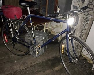 Two vintage Trek 510 bicycles; Schwinn Le Tour bicycle