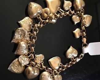 14K Milor Heart charm bracelet