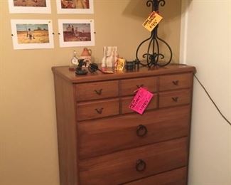 Mid-Century (1953) Solid Elm Tallboy Dresser