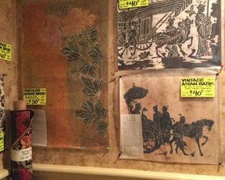 Vintage Asian Batik Art from the 1960's.