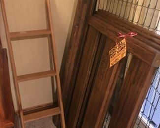 A. Brandt Ranch Oak Twin Bunk Beds with Wide Sideboards, Mattress Spring and Ladder