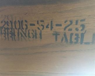 A. Brandt stamp under the Brunch Table.