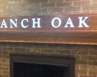 Ranch Oak Lighted Sign from the Fort Worth Ranch Oak Store. ONE-OF-A-KIND!