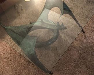 Bronze Dragon Sculpture Glass Table, signed and numbered, 1/150   #HarryPotter #Dragonsculpture
