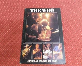 1980 "The Who" Concert  Program