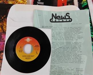 Tom Petty 45 with Promo Letter