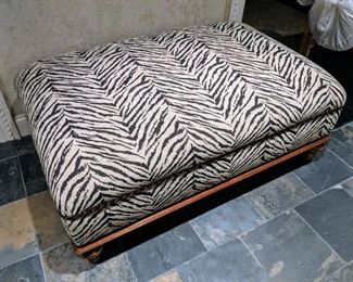zebra print ottoman