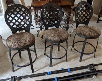 Wrought iron barstools