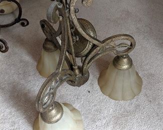 chandelier light fixture with globes