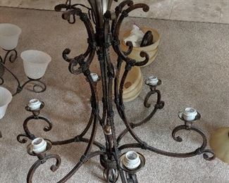 chandelier light fixture with globes