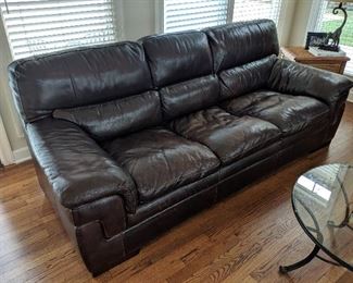 bonded leather sofa