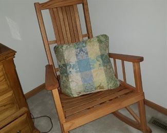 Wood rocking chair