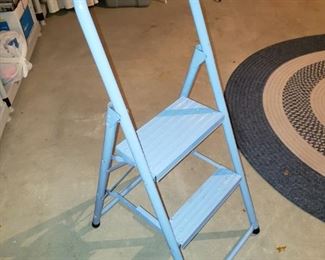 Cute baby blue metal step ladder