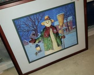 Framed Christmas print