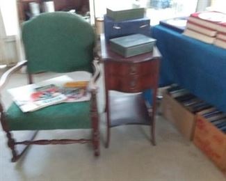 Great vintage rocker and side table