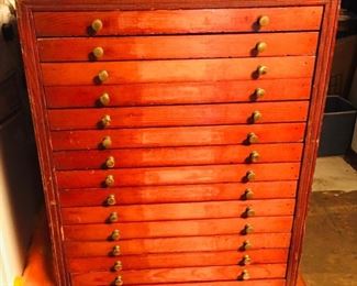 Solid Wood Smaller Narrow Drawer Cabinets for collectibles, jewelry, sewing notions, tools... so many ideas!