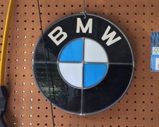Stained Glass BMW Sign