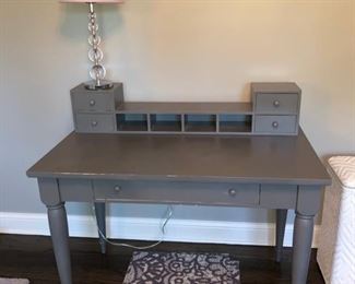 Gray painted desk