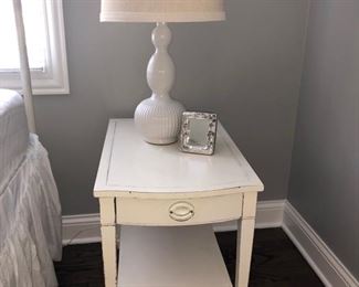 Painted white end table/nightstand 