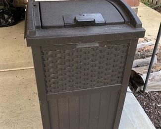 Outdoor garbage can!